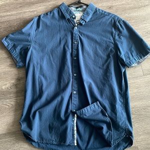 Denim & Flower Button Down Shirt